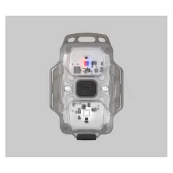 Armytek Crystal Wrb Blue / White Light & Red-blue Beacon / 150 Lm, 30 Lm & 17 Lm / Headband / Silicone Installation Rings / Built-in Li-pol Battery - Pandelampe