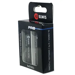 Elwis BAT002 18650 Genopladeligt Batteri - 2 stk. Elwis BAT002 18650 Genopladeligt Batteri - 2 stk.