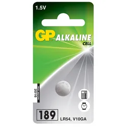 GP Alkaline 1,5V 189 C1 LR54 V10GA Knapcelle Batteri GP Alkaline 1,5V 189 C1 LR54 V10GA Knapcelle Batteri