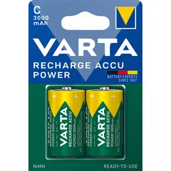 Varta Recharge Charge Accu Power C 3000mah 2 Pack - Batteri Varta Recharge Charge Accu Power C 3000mah 2 Pack - Batteri
